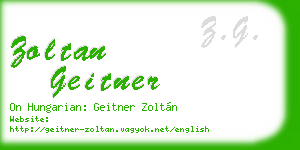 zoltan geitner business card